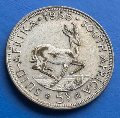 1955 年南非 5 先令银币