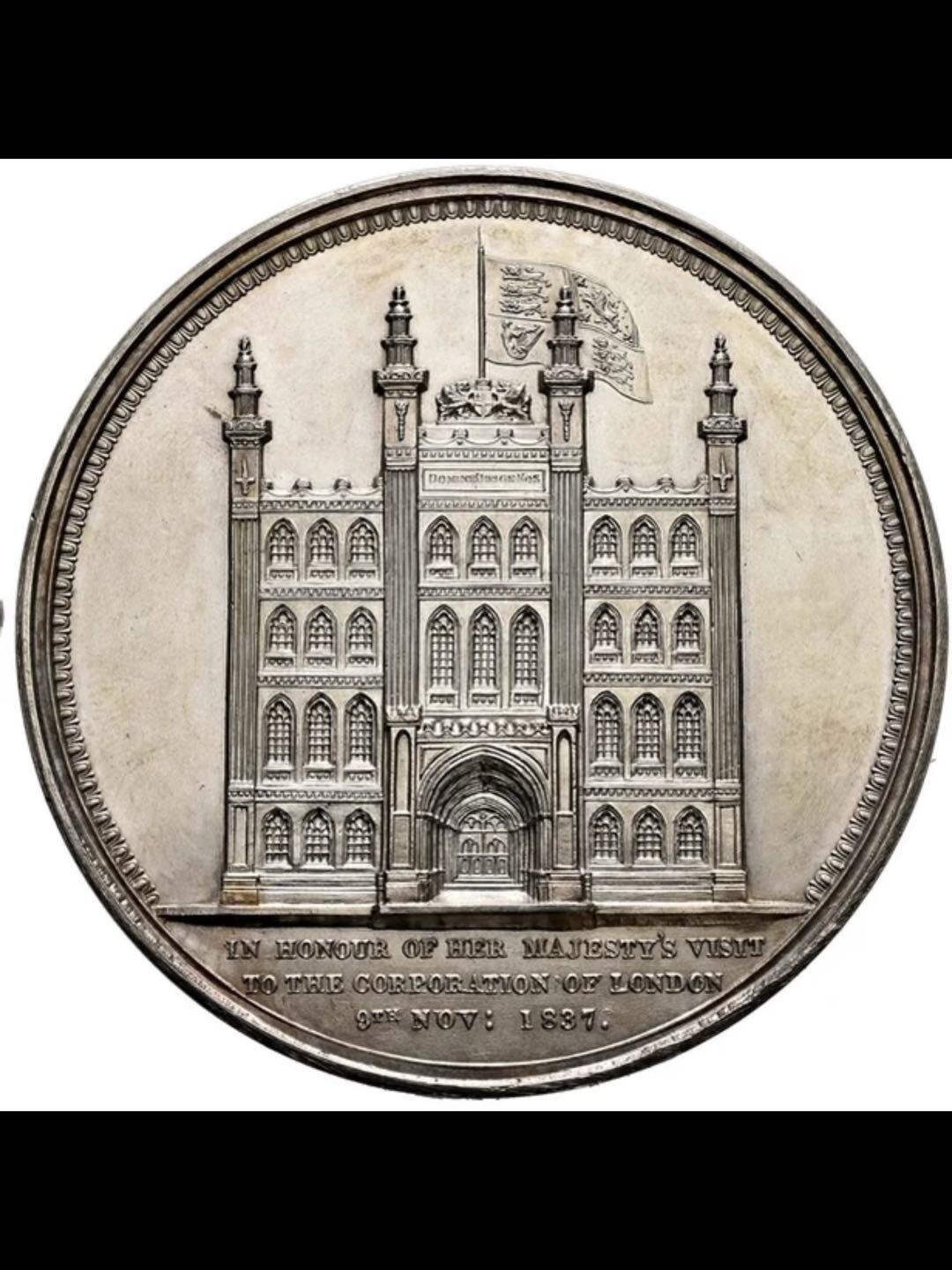 1837年维多利亚女王到访金融城银章