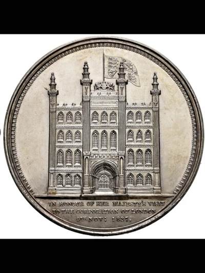 1837年维多利亚女王到访金融城银章