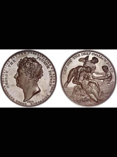 《拯救》1824年英国海上救护协会纪念铜章