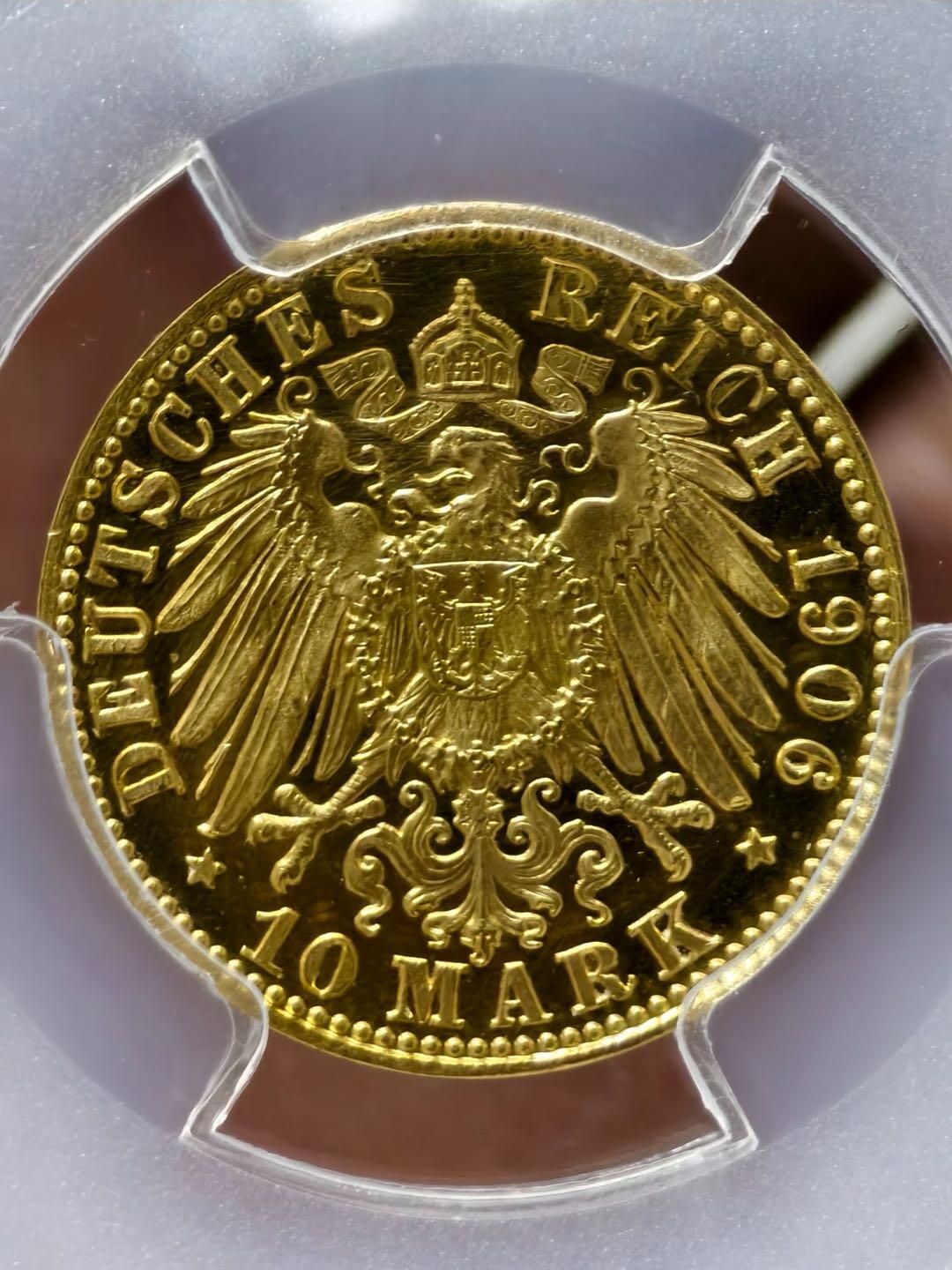 德国1906年萨克森精制10马克金币