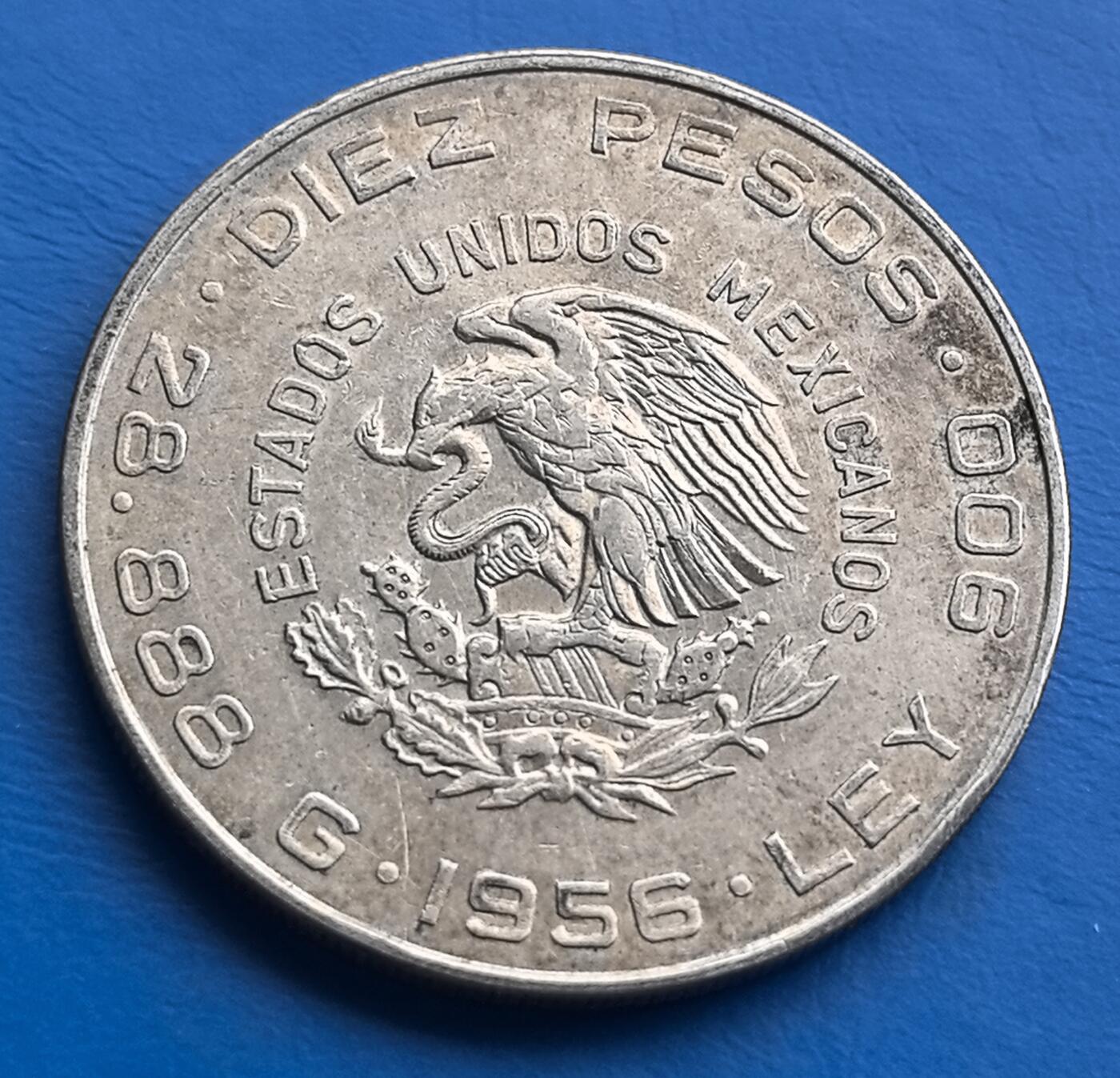 墨西哥1956 年 10 比索大银币