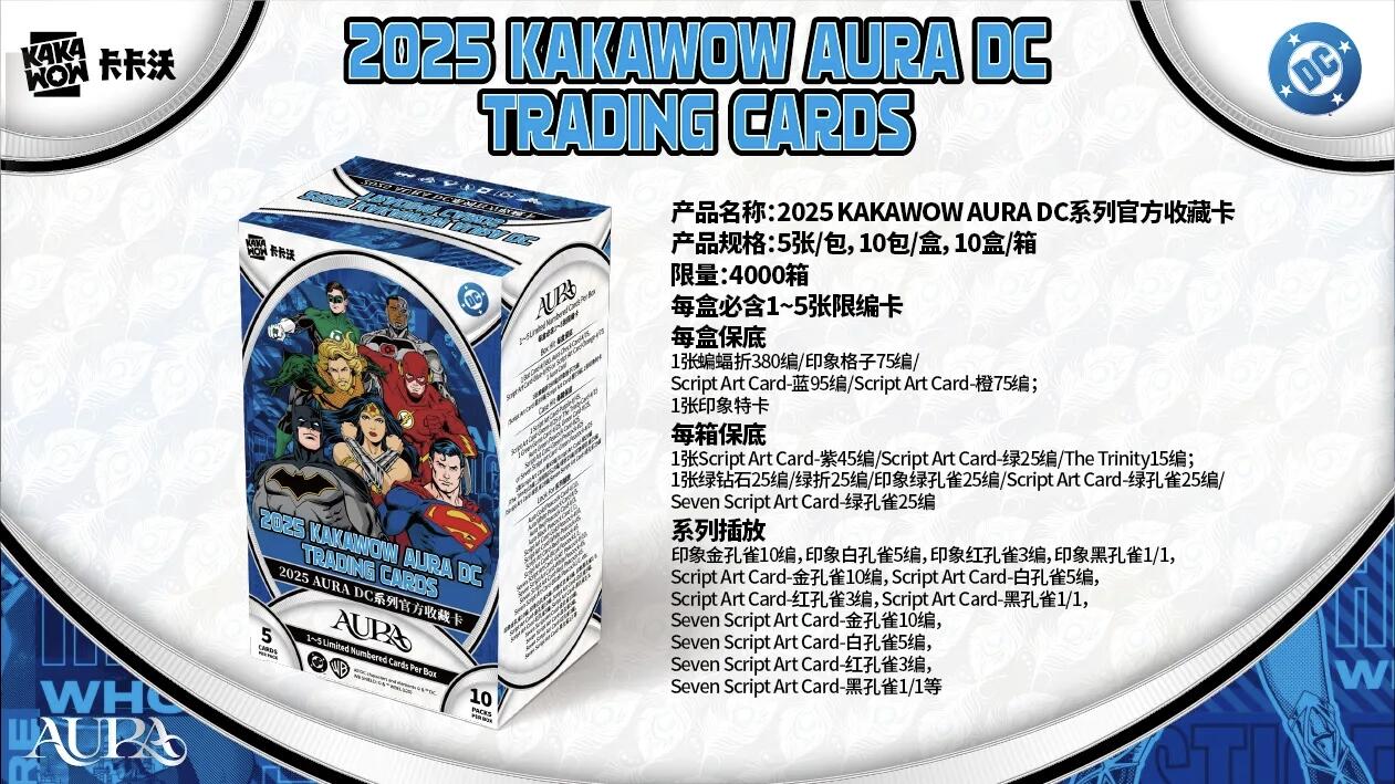 2025 KAKAWOW AURA DC系列官方收藏卡：多元宇宙的光影典藏