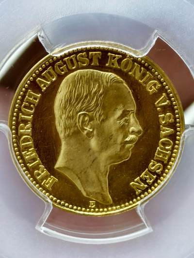 德国1906年萨克森精制10马克金币