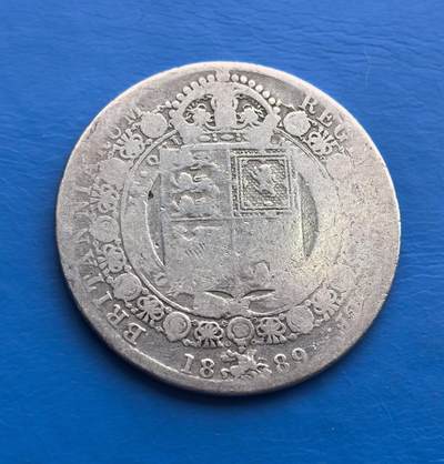 英国1889 年维多利亚半克朗银币