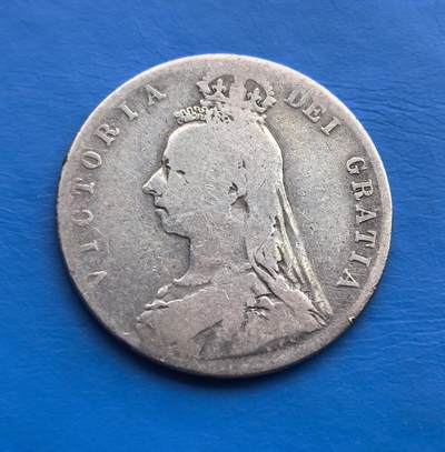 英国1889 年维多利亚半克朗银币