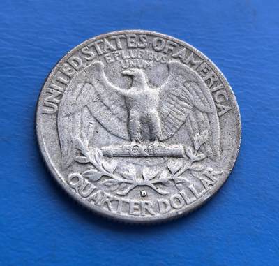 美国1956 年华盛顿 25 美分银币