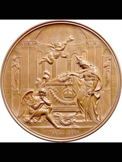 1888年威廉一世逝世纪念铜章