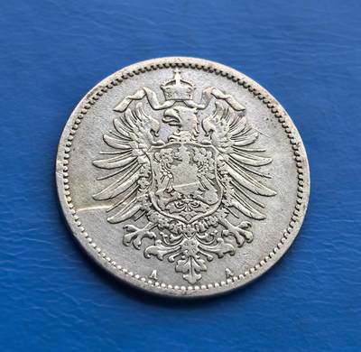 德意志帝国1885 年 1 马克银币