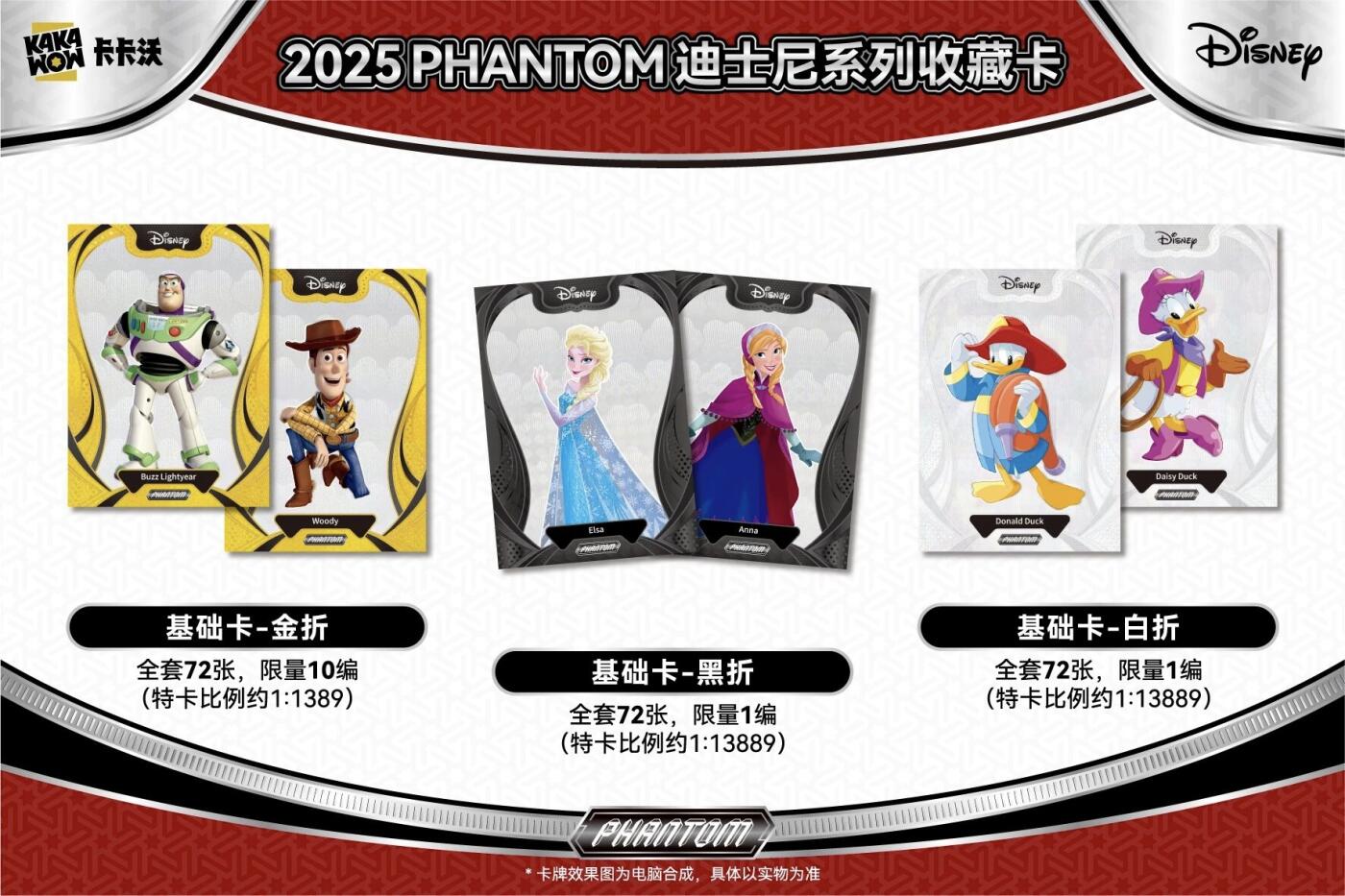 爆金首秀！2025 KAKAWOW PHANTOM 迪士尼系列收藏卡震撼登场