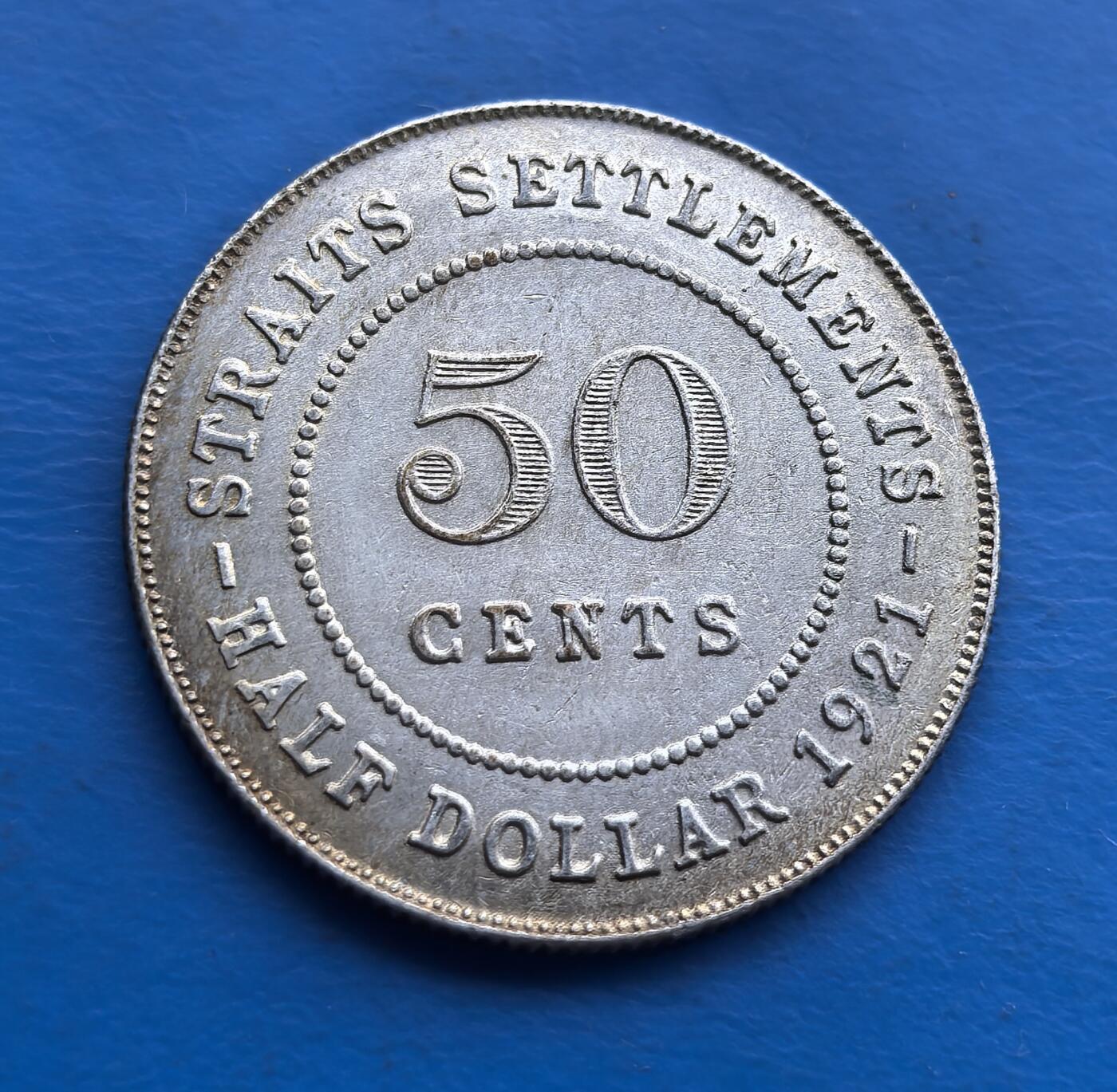 英属海峡殖民地1921 年 50 分银币