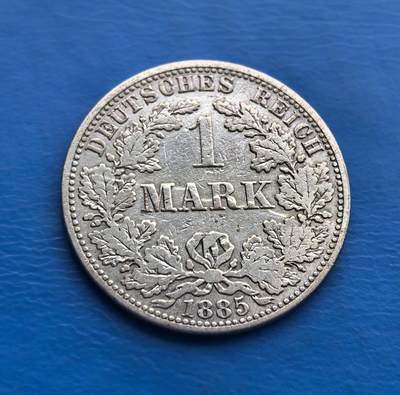 德意志帝国1885 年 1 马克银币
