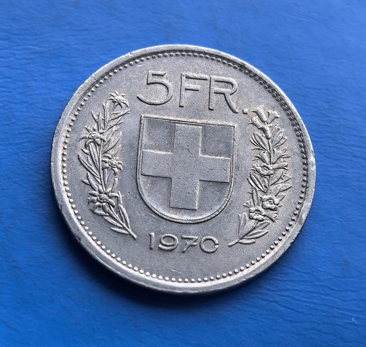 瑞士1970 年 5 法郎