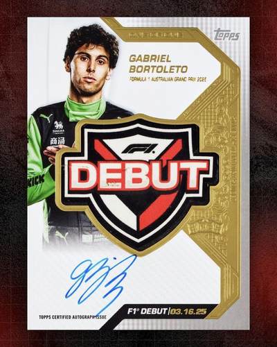 Topps曝光F1车手Debut首秀标志！