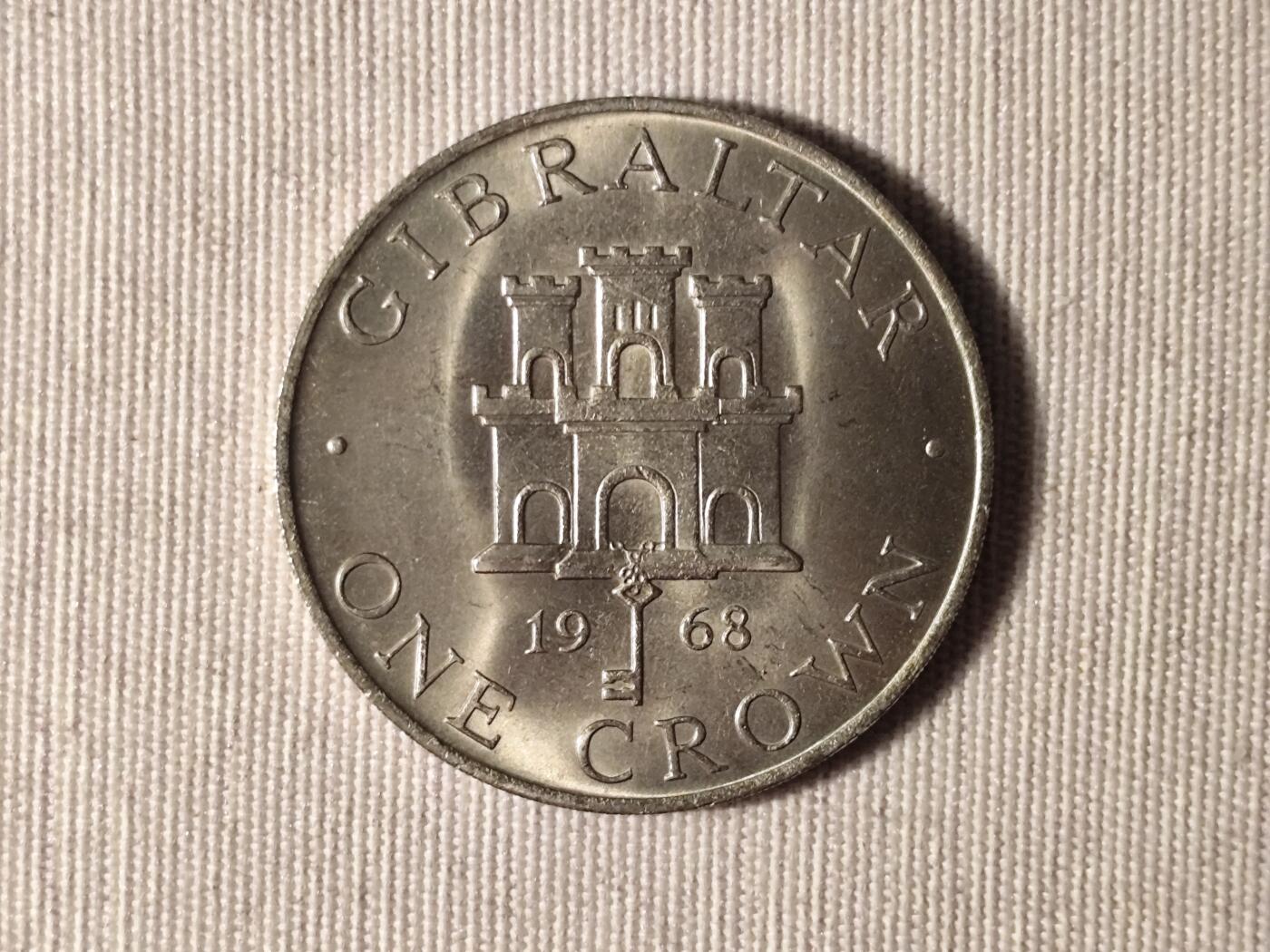 如鲠在喉的直布罗陀与幽云十六州：1968年直布罗陀一克朗硬币