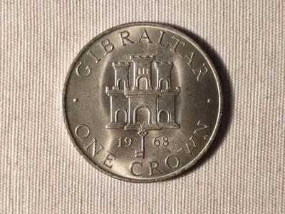 如鲠在喉的直布罗陀与幽云十六州：1968年直布罗陀一克朗硬币