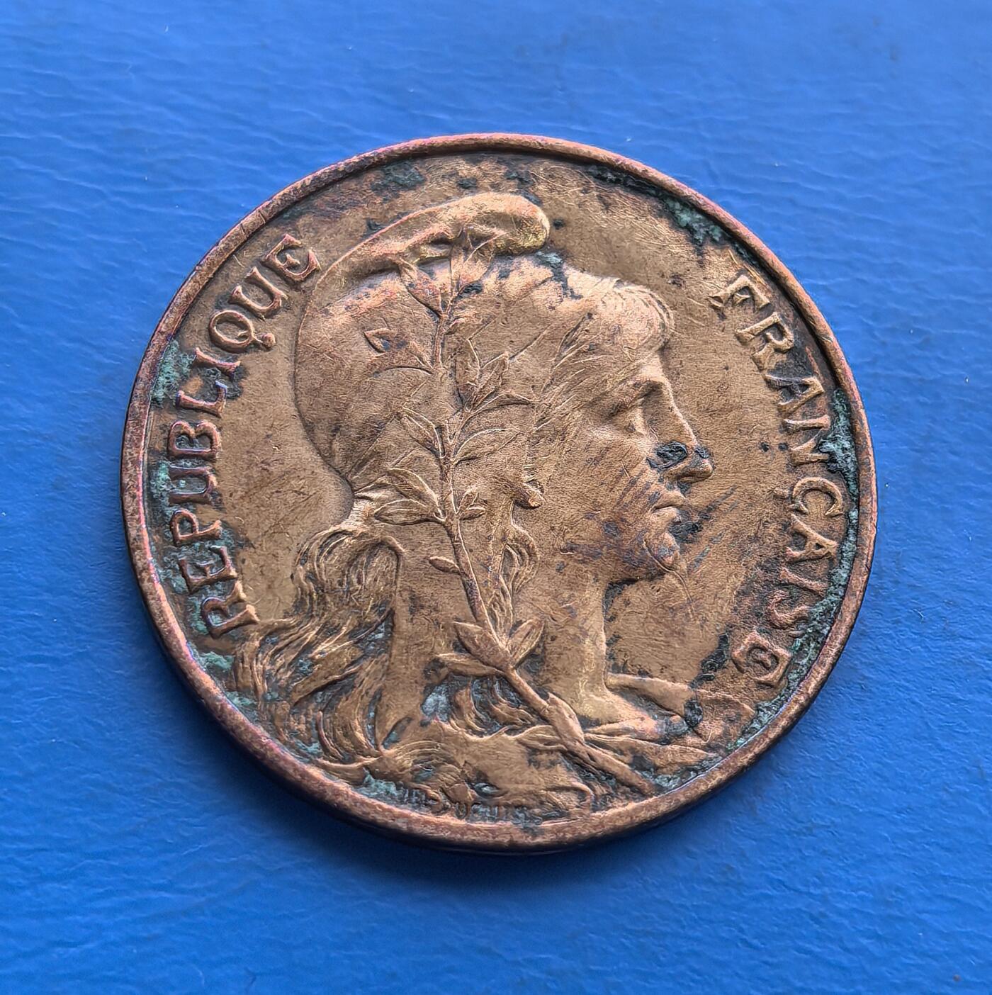 1899 年法国 10 生丁铜币