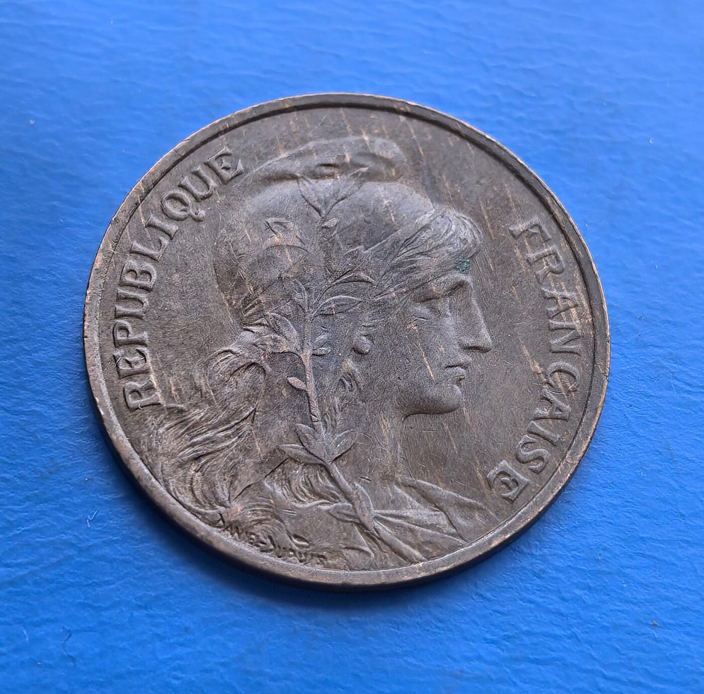 极美品1917 年法国 5 生丁