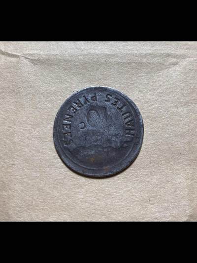 1917年法国塔布市10生丁紧急铁币