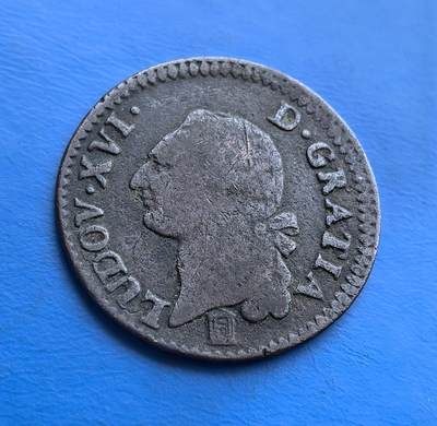 少见法国路易十六1785 年铜币