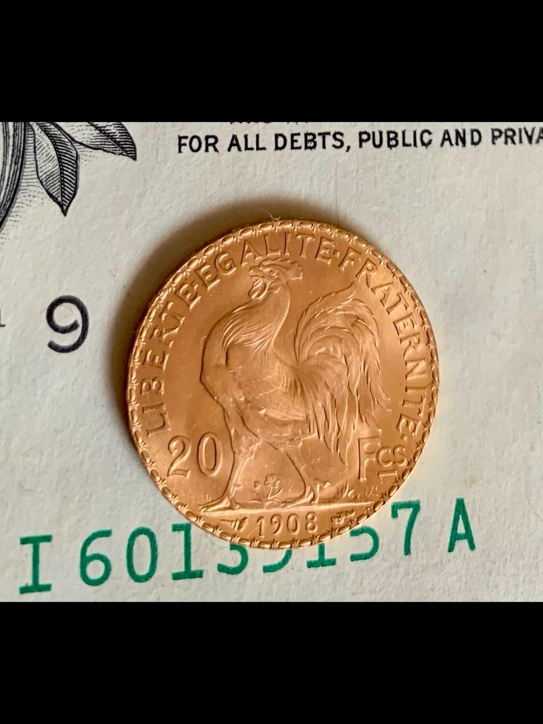 法国🇫🇷玛丽安娜20法郎金币