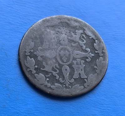 极少见西班牙1832 年费尔南多七世4M铜币