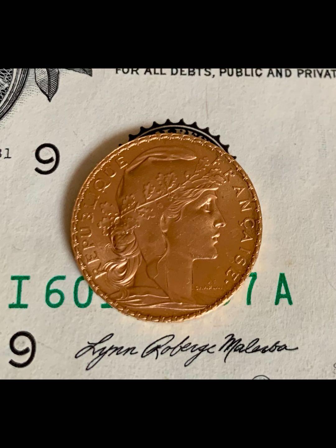 法国🇫🇷玛丽安娜20法郎金币