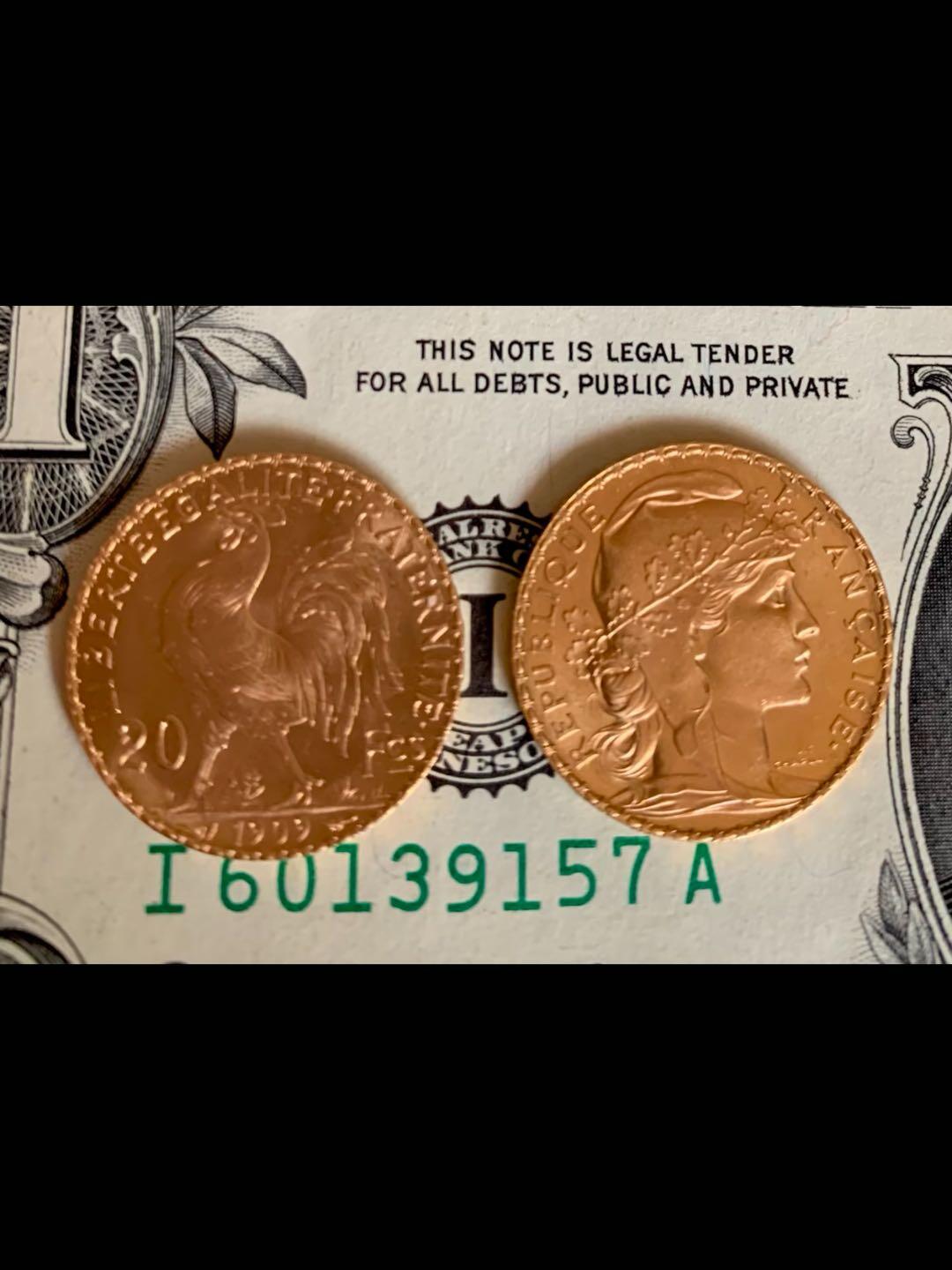 法国🇫🇷玛丽安娜20法郎金币