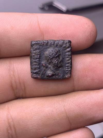 More details personal in wechate  I/D wxid_blos1mia6k6p12
Indo-Greeks, Strato I (c.125-110 BC), Copper unit, BN series 29, 9.52g. Obv: bust of Zeus to right; Greek legend BASILEOS SOTEROS STRATONOS. Rev: Nike holding a wreath to right, monogram below; Kharoshthi legend Maharajasa Tratarasa Stratasa