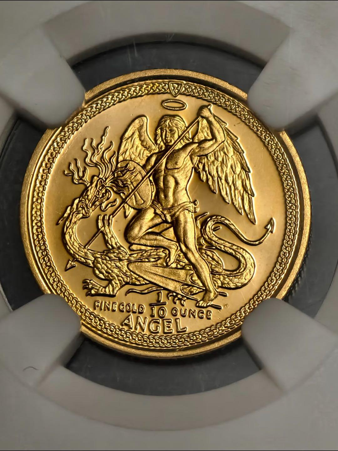 1984年马恩岛大天使屠龙金币