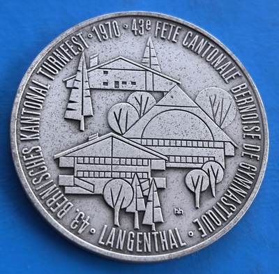 瑞士1970 年伯尔尼州体操节15克银章