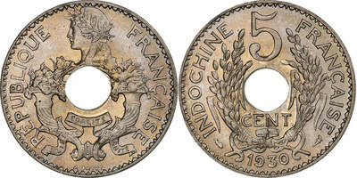 法属中南半岛钱币