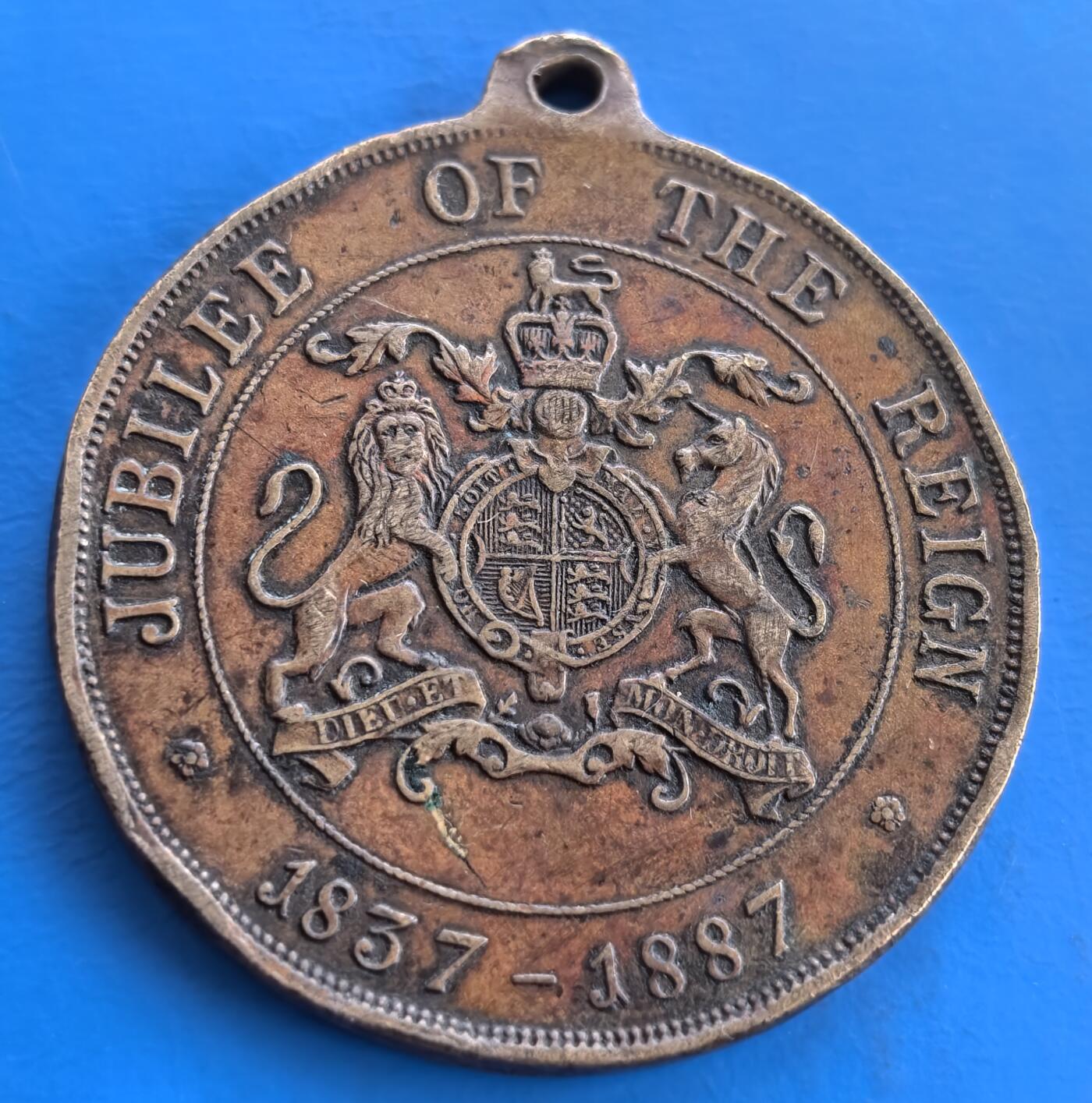 英国1887 年维多利亚女王金禧铜章