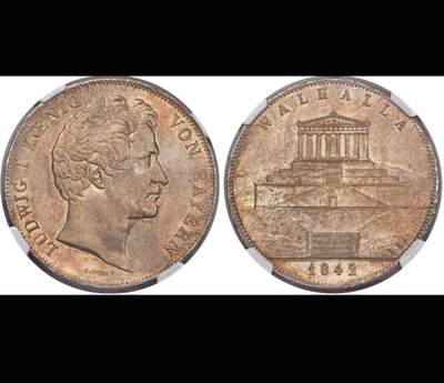 巴伐利亚王国1842年瓦尔哈拉神殿2泰勒银币