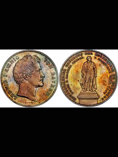 巴伐利亚1843年纪念埃尔朗根大学百年2泰勒银币