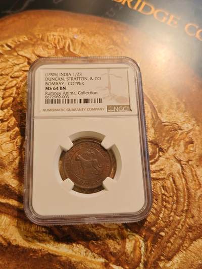 1905年英属印度孟加拉虎铜代币