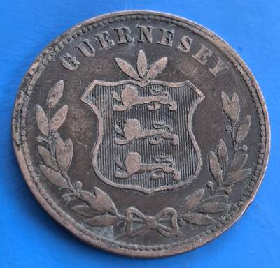 英属根西岛1864 年8道布铜币