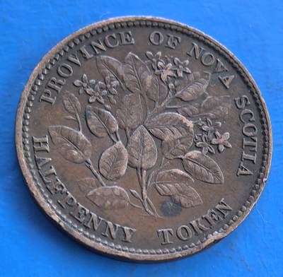  英属新斯科舍1856 年半便士代币