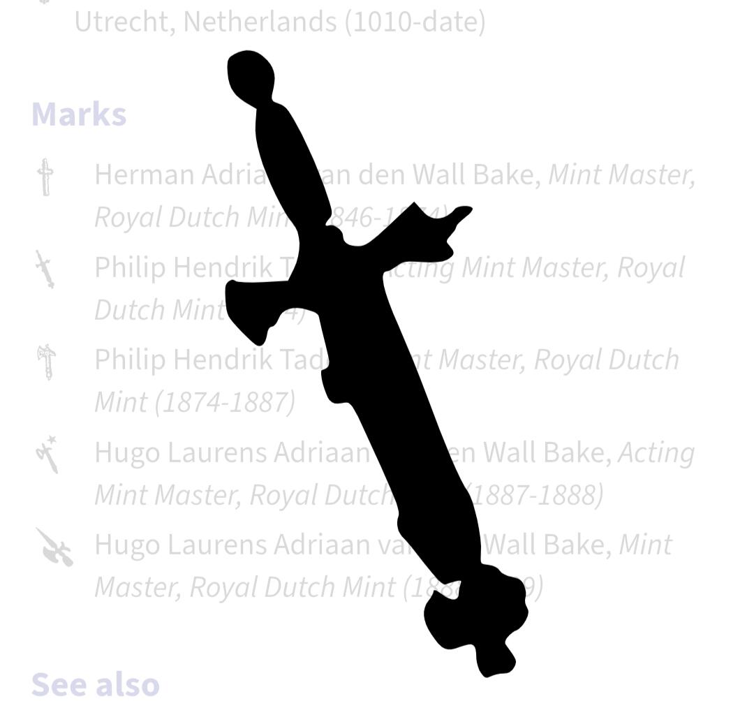 荷兰王国🇳🇱乌得勒支铸币局各时期标记释义第一部分(威廉一世国王––威廉明娜女王)