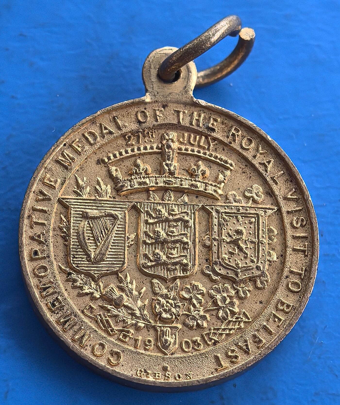 英国1903 年爱德华七世夫妇访贝尔法斯特纪念章