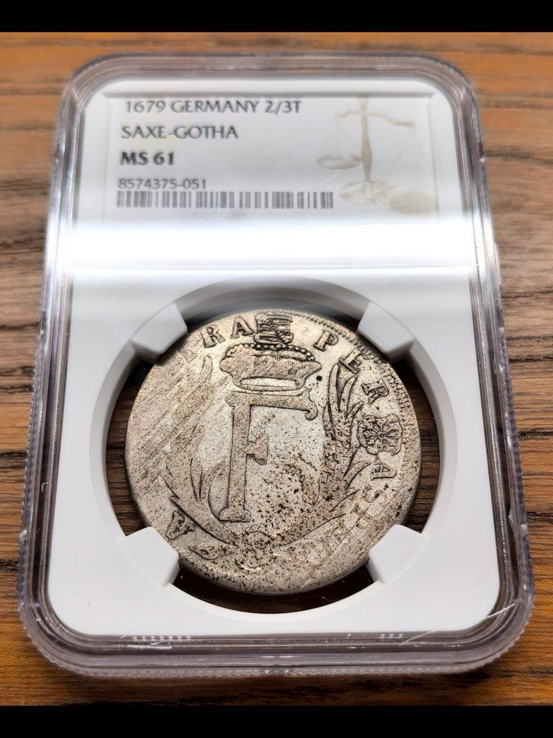 1679年德国萨克森-哥达2/3泰勒银币