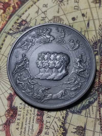 英国滑铁卢战役150周年纪念银章