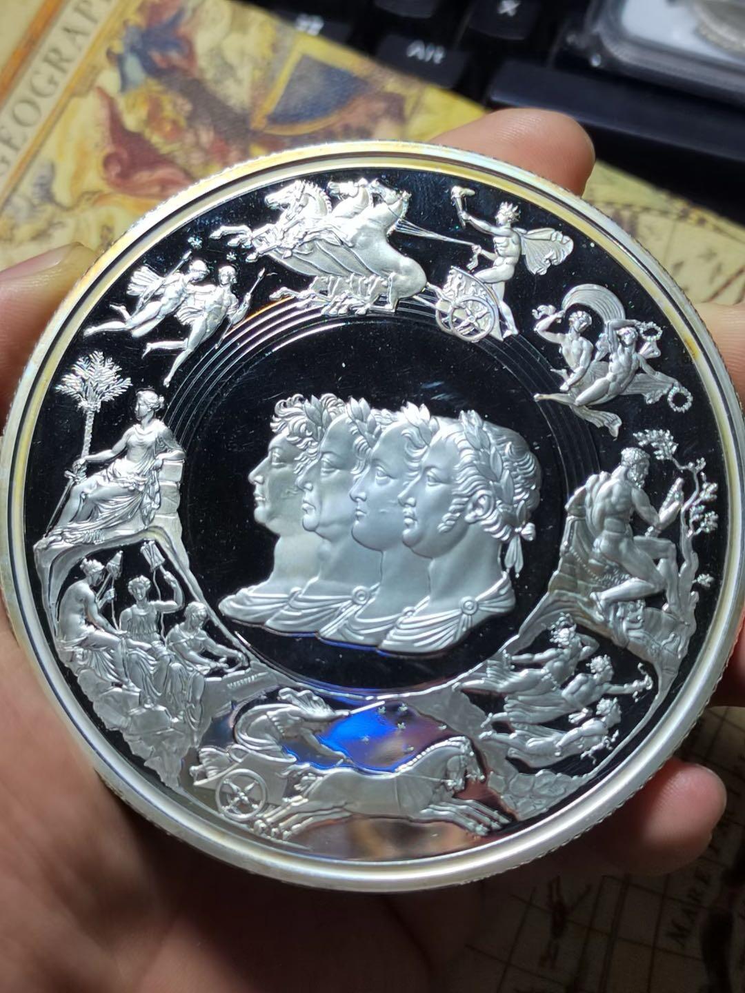 英国滑铁卢战役150周年纪念银章