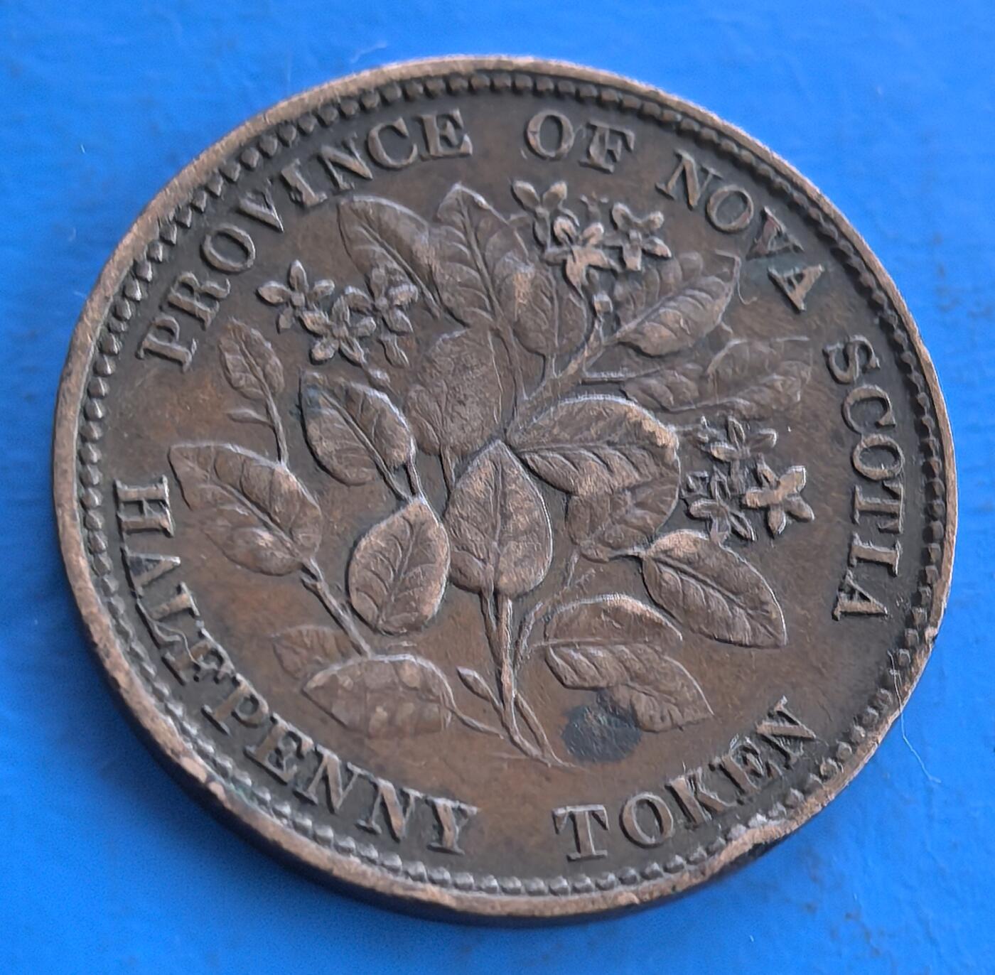 英属新斯科舍1856 年半便士代币