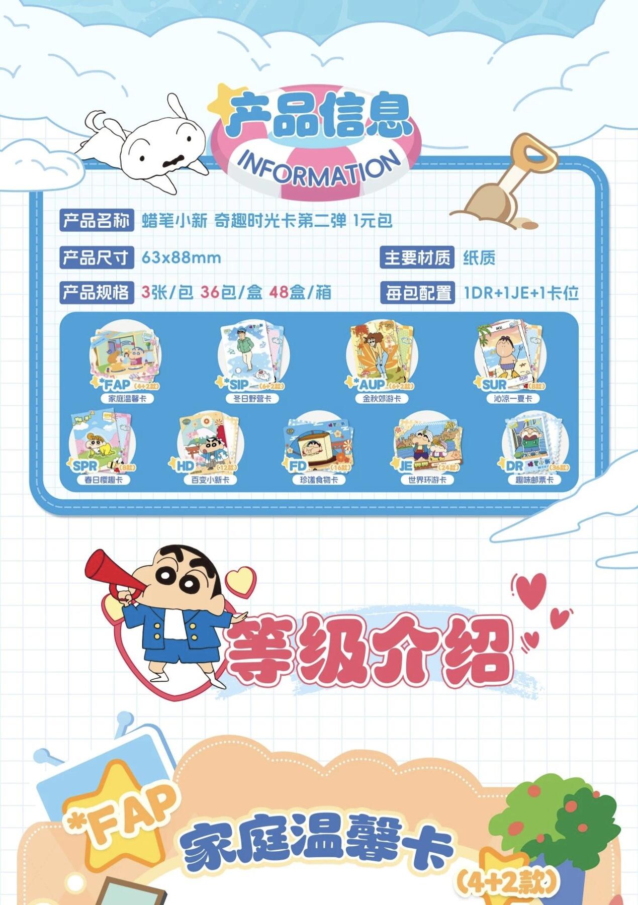 卡宝文创 蜡笔小新奇趣时光卡第二弹1元包快乐上线