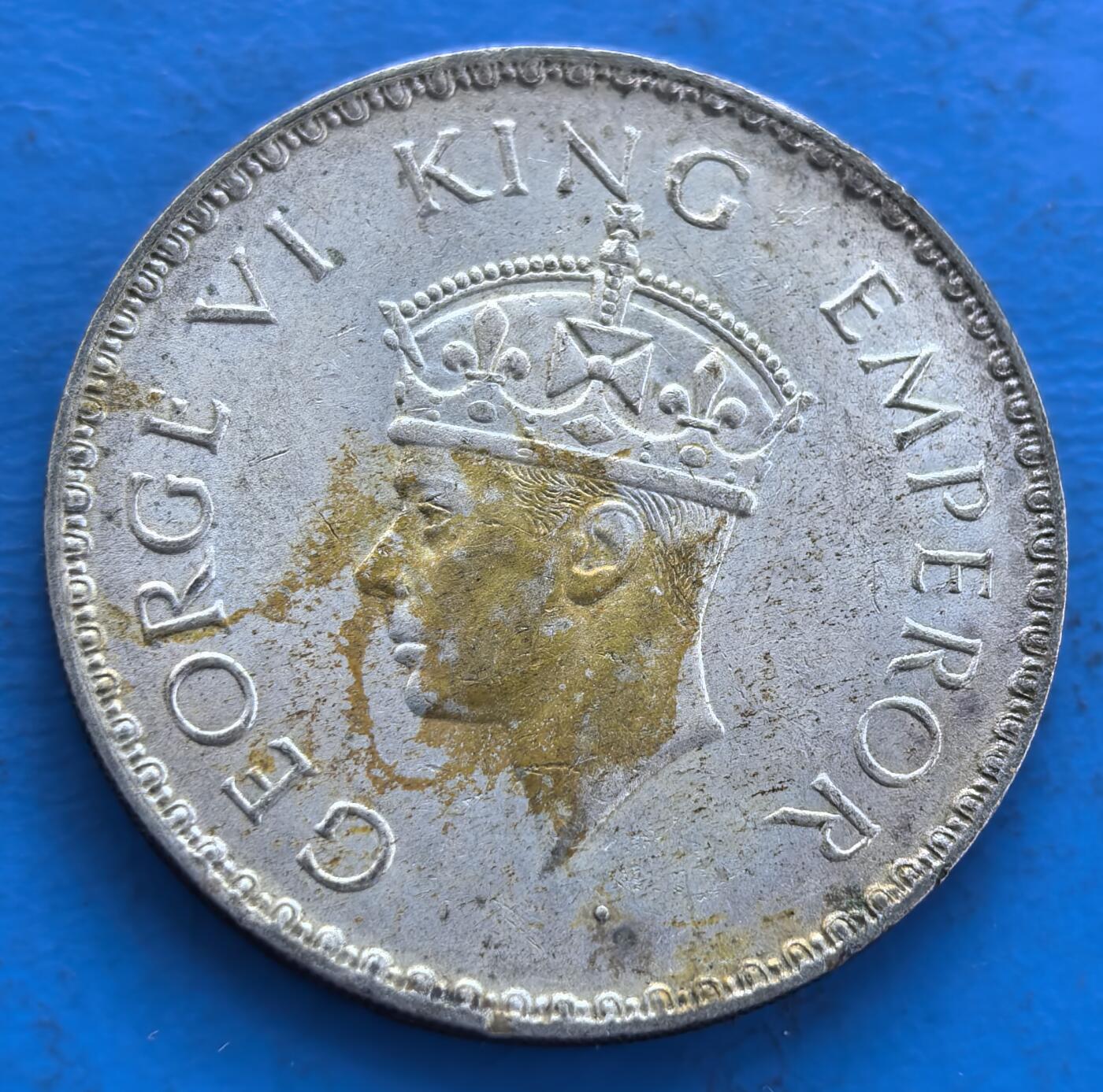 英属1940 年印度乔治六世 1 卢比银币