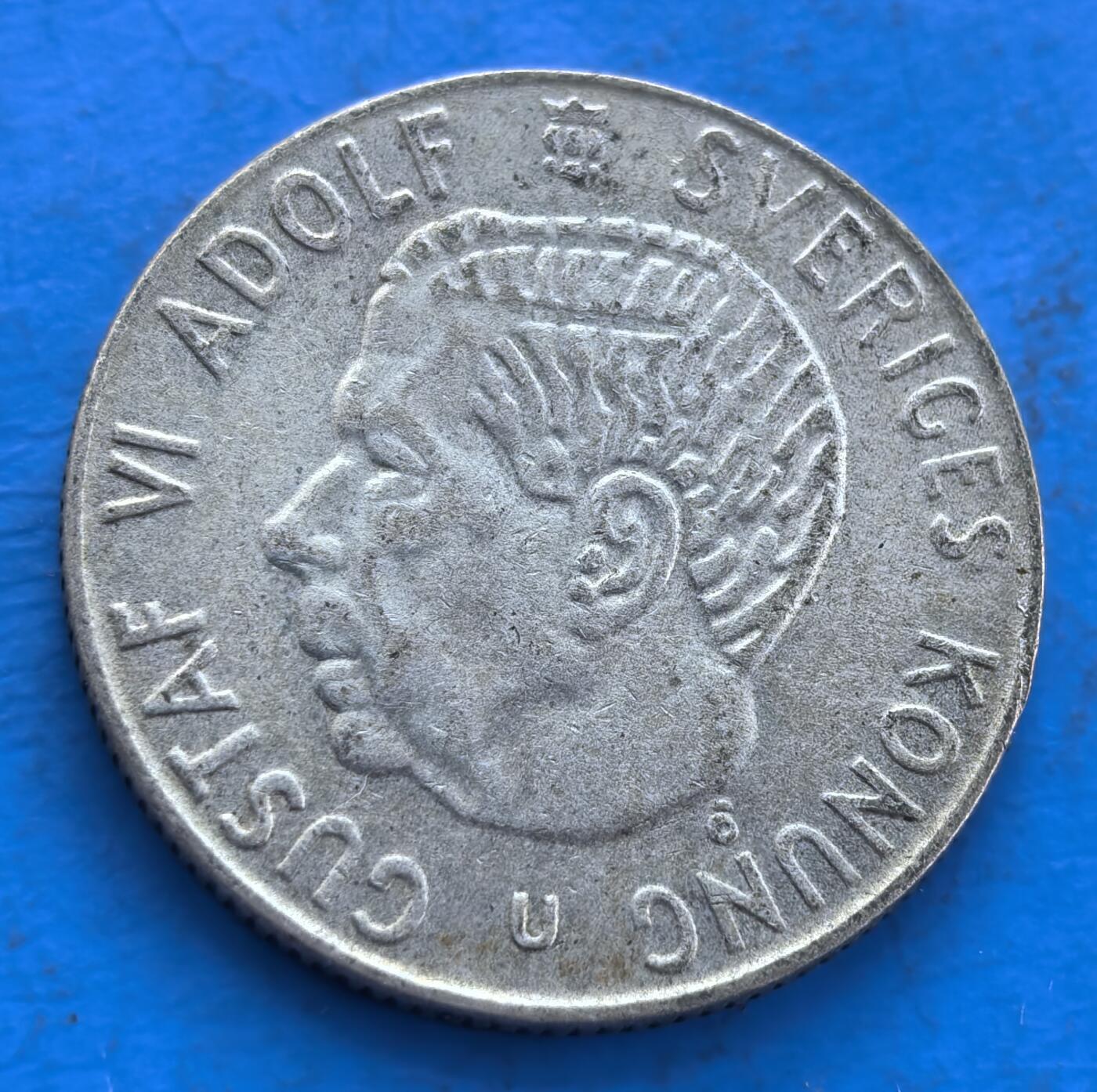瑞典 1967 年古斯塔夫六世 1 克朗银币