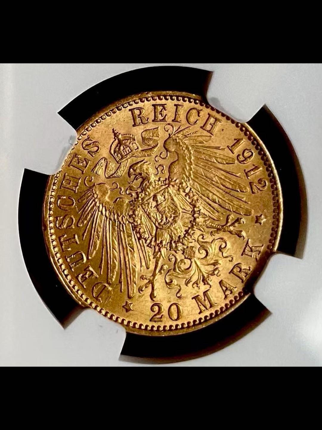 少见的J版德意志第二帝国20马克金币
