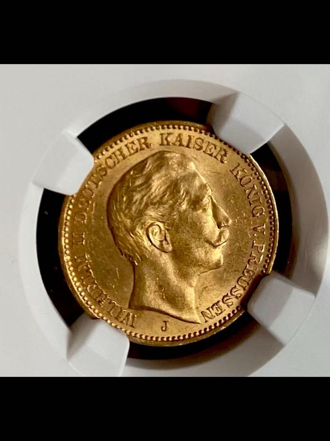 少见的J版德意志第二帝国20马克金币