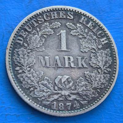德意志帝国1874 年 1 马克银币G版